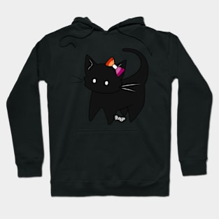 Lesbian Pride Ear Bow Kitty Hoodie